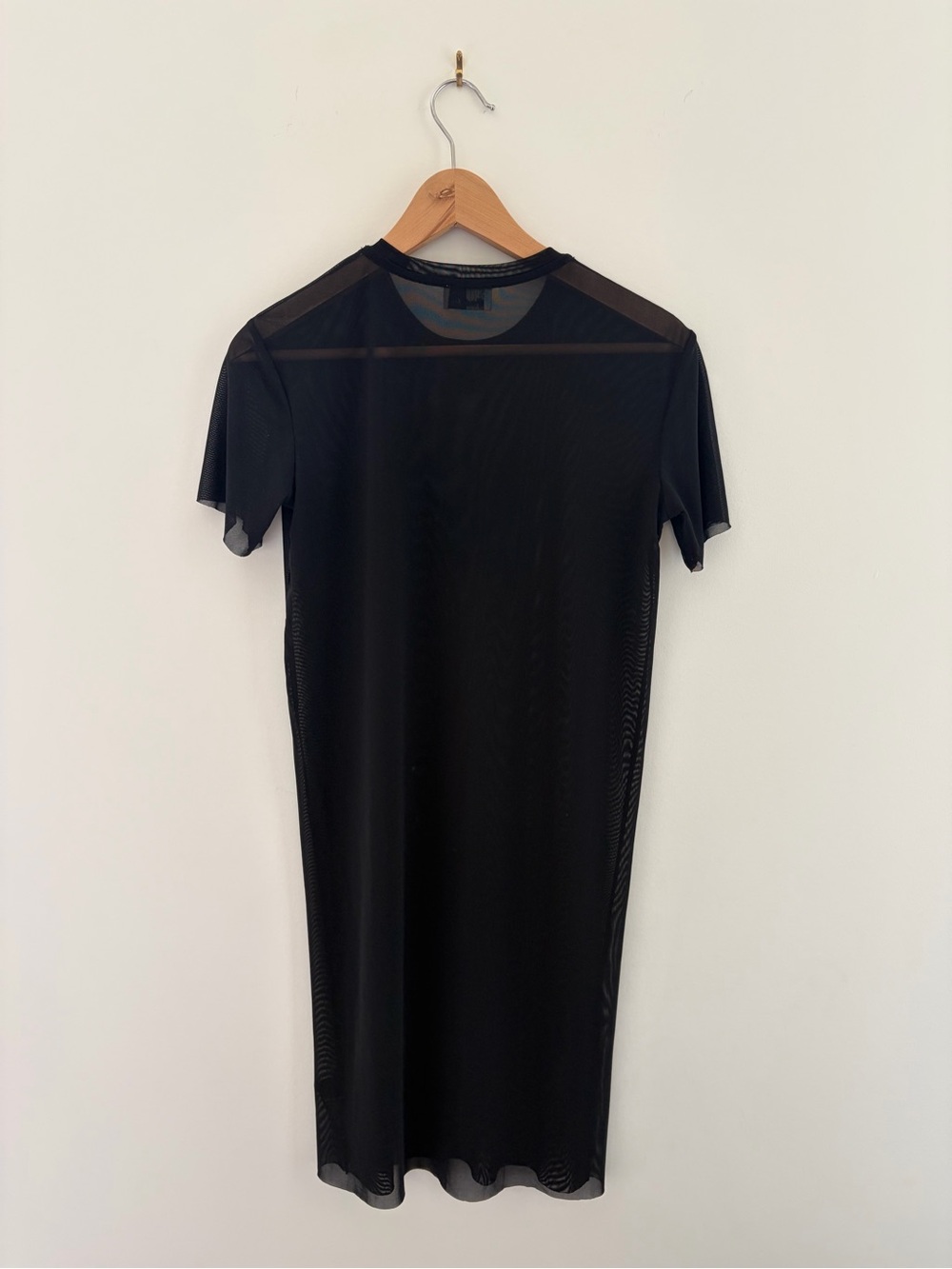 Wilfred Free Black Pontes Sheer Short-Sleeve Mini Dress, XS - Picture 10 of 11